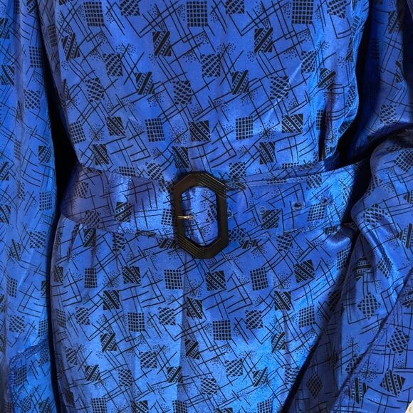 Vintage Henry Lee 2 Piece Belted Geometric Print Dress & Jacket 12 - Picture 4 of 10